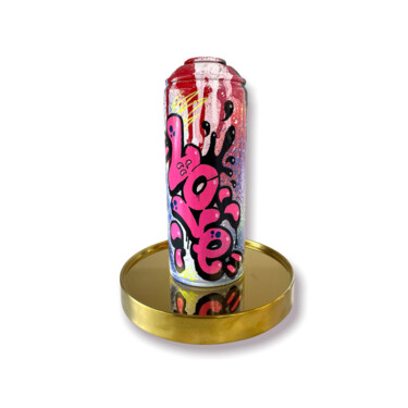 "Pink LOVE Spray Pai…" başlıklı Heykel Jibeone tarafından, Orijinal sanat, Alüminyum