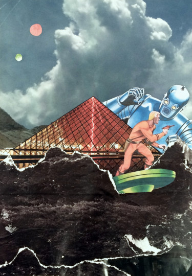 ESCAPE THE MATRIX Collages intitulée "ESCAPE THE MATRIX" par Jibration, Œuvre d'art originale, Collages