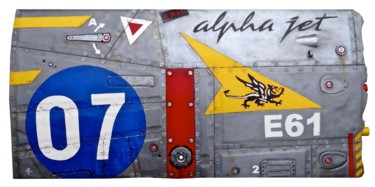 Sculpture titled "ALPHA JET E61" by Jerome Chauvin (JICE), Original Artwork, Acrylic