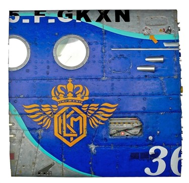 Sculpture intitulée "CABIN KLM" par Jerome Chauvin (JICE), Œuvre d'art originale, Huile