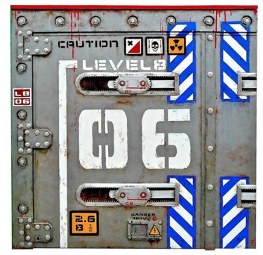 Sculpture titled "CONTAINER RACK 06" by Jerome Chauvin (JICE), Original Artwork, Acrylic