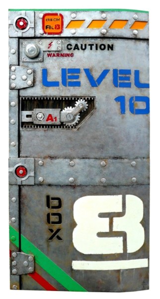 Γλυπτική με τίτλο "DOOR RACK LEVEL TEN" από Jerome Chauvin (JICE), Αυθεντικά έργα τέχνης, Ακρυλικό
