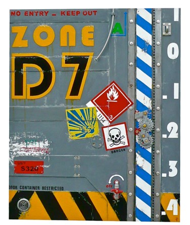 Sculpture titled "ZONE D7" by Jerome Chauvin (JICE), Original Artwork, Acrylic