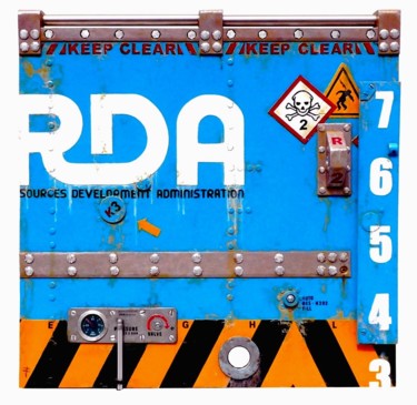 Sculpture titled "RDA INDUSTRIAL WAY" by Jerome Chauvin (JICE), Original Artwork, Acrylic