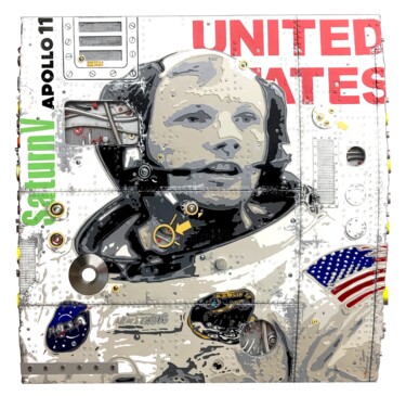 Pintura intitulada "ARMSTRONG "mission…" por Jerome Chauvin (JICE), Obras de arte originais, Acrílico