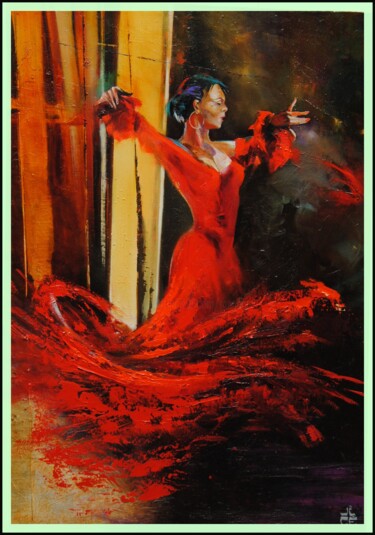 Peinture intitulée "L'andalouse" par Jicé, Œuvre d'art originale