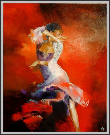 Painting titled "Carmen" by Jicé, Original Artwork, Oil