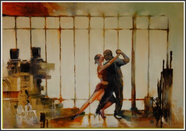 Painting titled "Le temps d'un tango" by Jicé, Original Artwork