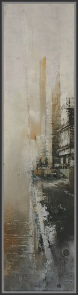 Malerei mit dem Titel "Around the corner" von Jicé, Original-Kunstwerk, Öl