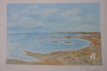 Painting titled "Finistère" by Bjc, Original Artwork, Watercolor