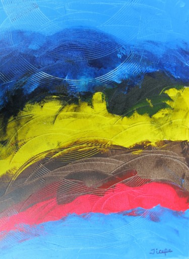 Peinture intitulée "turbulence" par Jicepe, Œuvre d'art originale, Acrylique