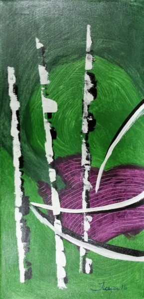 Peinture intitulée "forêt figuratif" par Jicepe, Œuvre d'art originale, Acrylique