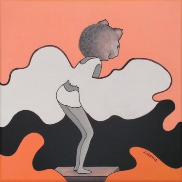 Pintura titulada "Hommage à Marilyn M…" por Jocelyne Deschamps-Kus, Obra de arte original, Acrílico Montado en Bastidor de c…