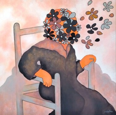 Картина под названием "Etude sur le vieill…" - Jocelyne Deschamps-Kus, Подлинное произведение искусства, Акрил Установлен на…