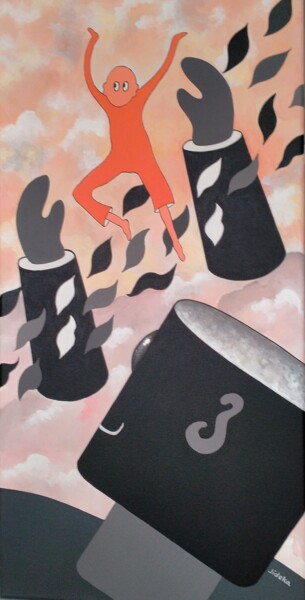 Pintura titulada "Psychanalyse n°3 -…" por Jocelyne Deschamps-Kus, Obra de arte original, Acrílico Montado en Bastidor de ca…