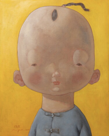 Painting titled "Children 1" by Jie Xu, Original Artwork, Oil