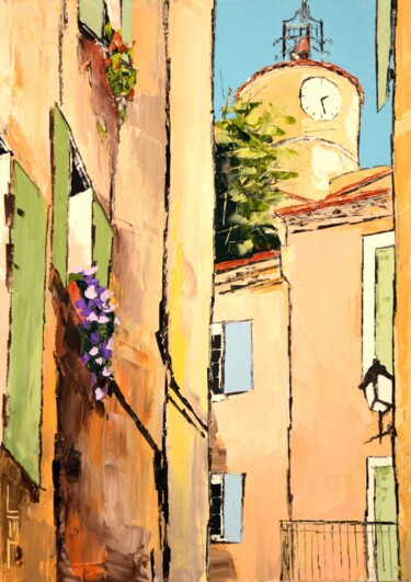 Malerei mit dem Titel "RUELLE DE PROVENCE…" von Jiel, Original-Kunstwerk, Öl