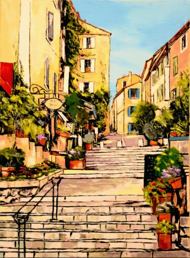 Painting titled "COLORS OF FAYENCE" by Jiel, Original Artwork, Oil