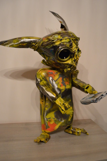 Sculpture titled "pika-destroy" by Jigé Sculptor, Original Artwork, Metals