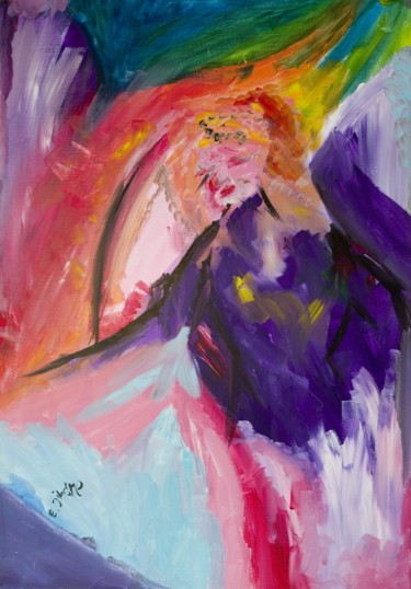 Malerei mit dem Titel "The Abstract Queen" von Jihane Errais, Original-Kunstwerk, Acryl