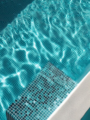 Digitale Kunst mit dem Titel "Pool 10, 2024" von Jil Anders, Original-Kunstwerk, Digitale Fotografie Auf Andere starre Platt…