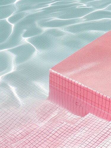 Fotografie getiteld "Pool 40, 2024" door Jil Anders, Origineel Kunstwerk, AI gegenereerde afbeelding Gemonteerd op Plexiglas