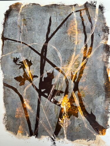 Картина под названием "Twigs" - Jill Correale Jill Simpson, Подлинное произведение искусства, Акварель