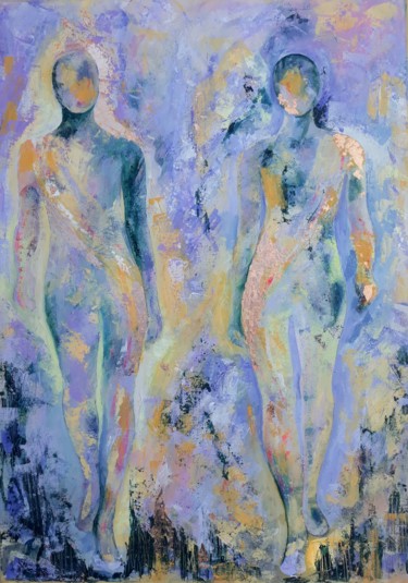 Malerei mit dem Titel "Bella Donna" von Jill Carrott, Original-Kunstwerk, Acryl