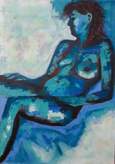 Картина под названием "Celestina" - Jill Carrott, Подлинное произведение искусства, Акрил