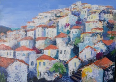 Malerei mit dem Titel "Desde Calle Cebadil…" von Jill Carrott, Original-Kunstwerk, Acryl