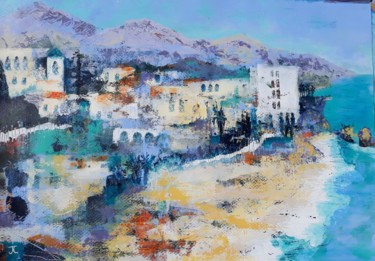 Pittura intitolato "Playa Salon, Revisi…" da Jill Carrott, Opera d'arte originale, Acrilico
