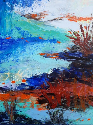 Painting titled "A Fish out of Water" by Jill Carrott, Original Artwork, Acrylic