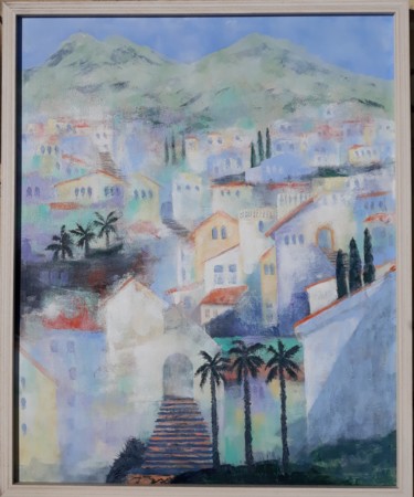Pintura intitulada "Puerta del Agua" por Jill Carrott, Obras de arte originais, Acrílico