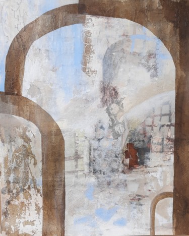 Collages intitulée "Hidden places, aban…" par Jill Carrott, Œuvre d'art originale, Acrylique