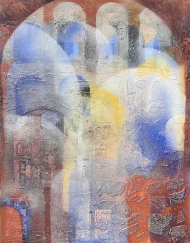 Pittura intitolato "Archways connecting" da Jill Carrott, Opera d'arte originale, Acrilico