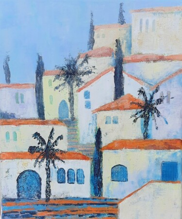 Malarstwo zatytułowany „Las Palmas” autorstwa Jill Carrott, Oryginalna praca, Akryl