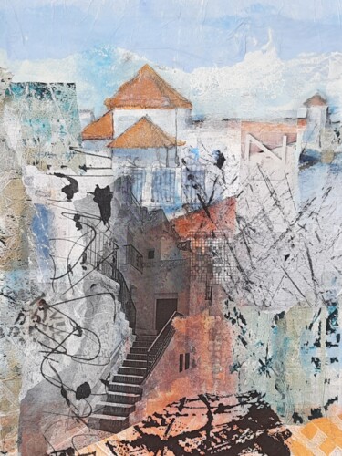 Collages intitulée "Puerta Almazara" par Jill Carrott, Œuvre d'art originale, Collages