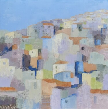 Pintura intitulada "View from my Terrace" por Jill Carrott, Obras de arte originais, Acrílico