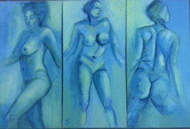 Painting titled "The Three Graces" by Jill Carrott, Original Artwork, Acrylic