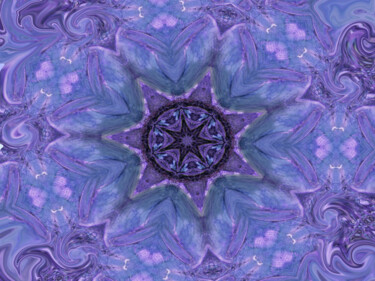 Arte digital titulada "Swirly Indigo Physi…" por Jill Annette Johnson, Obra de arte original, Trabajo Digital 2D