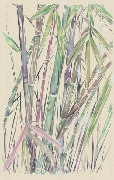 Цифровое искусство под названием "Bamboo Dream" - Jill Annette Johnson, Подлинное произведение искусства, Цифровая живопись