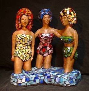 Sculpture intitulée "Aqua Trio" par Jill Nassau, Œuvre d'art originale, Autre