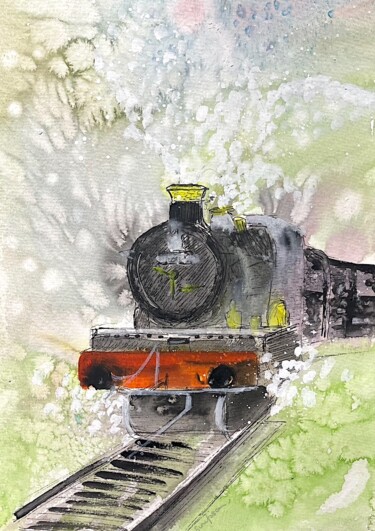Painting titled "Miranda" by Jill Correale Jill Simpson, Original Artwork, Watercolor
