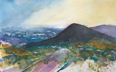 Painting titled "Old Man of Coniston" by Jim Morgan, Original Artwork, Watercolor