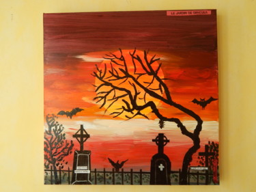 Painting titled "le Jardin de Dracula" by Jean Marc Cornille, Original Artwork