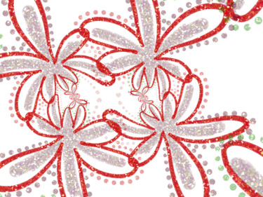 Arts numériques intitulée "Fleurs des fêtes" par Jimette, Œuvre d'art originale, Travail numérique 2D