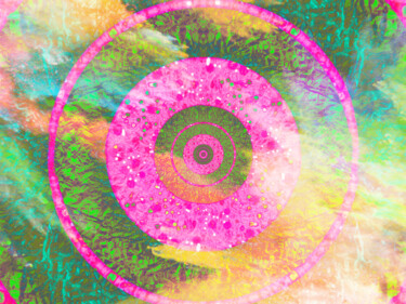 Digitale Kunst getiteld "Cible rose" door Jimette, Origineel Kunstwerk, 2D Digital Work