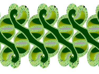 Arts numériques intitulée "Verte structure" par Jimette, Œuvre d'art originale, Travail numérique 2D