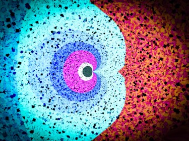 Arts numériques intitulée "Oeil de terrazzo" par Jimette, Œuvre d'art originale, Travail numérique 2D