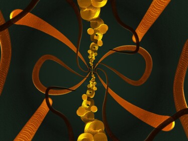 Digital Arts titled "Boucle de cuivre" by Jimette, Original Artwork, 2D Digital Work